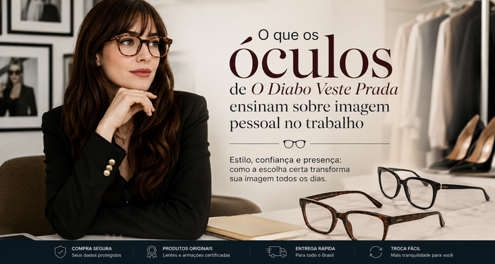 O que os óculos de “O Diabo Veste Prada” ensinam sobre imagem pessoal no trabalho